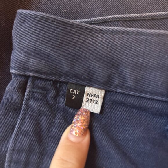 Carhartt Mens Trousers Navy Blue W38 L30 Flame Resistant CAT 2 Work Pants 371-20 - Picture 2 of 8